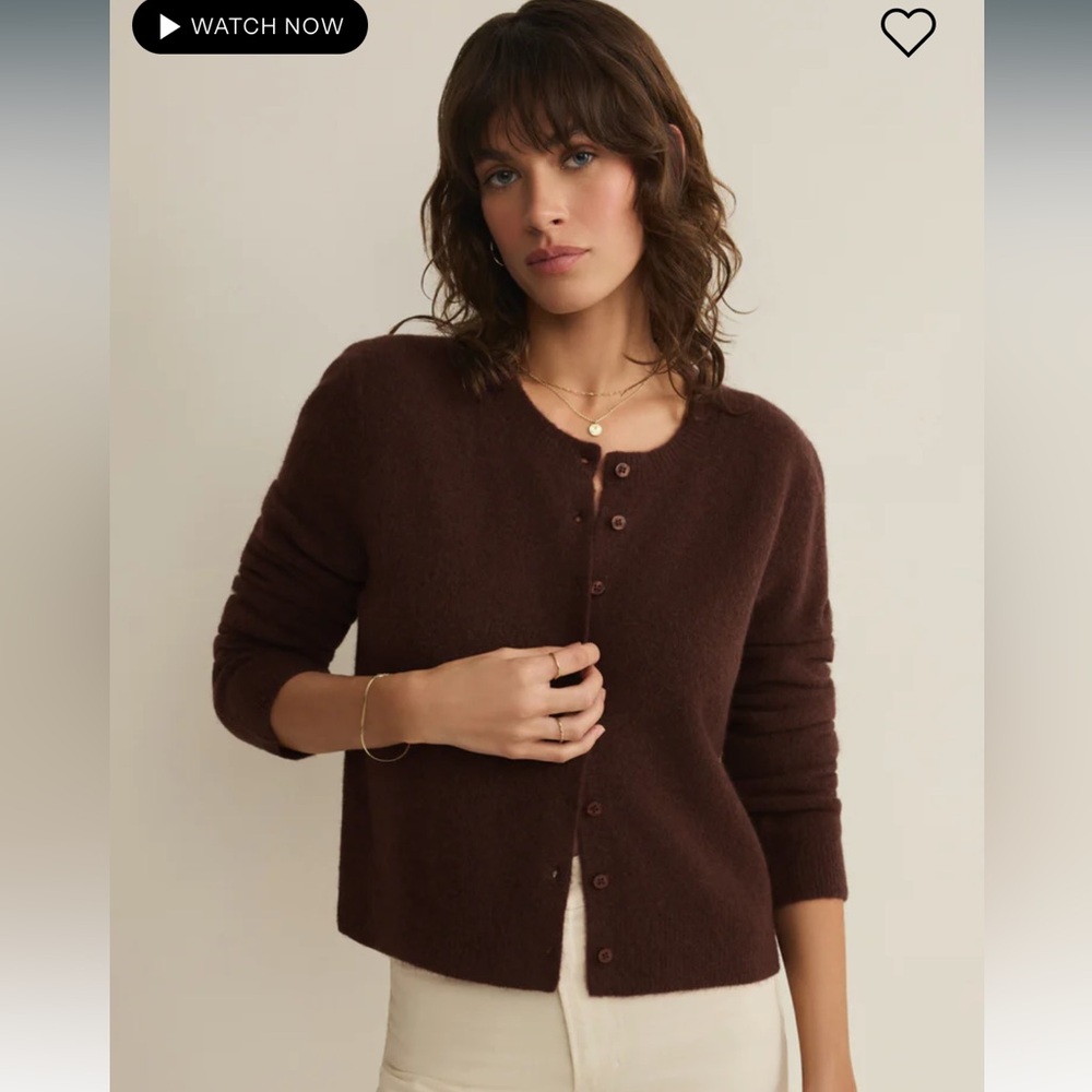 Medina cozy cardigan - dark plum